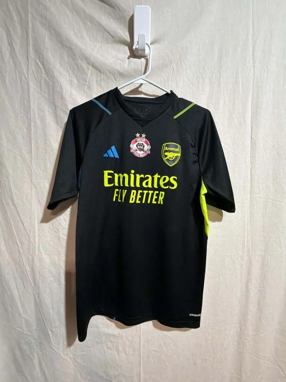 Adidas Arsenal FC Aeroready Training Jersey Black Mens Medium Slim Fit